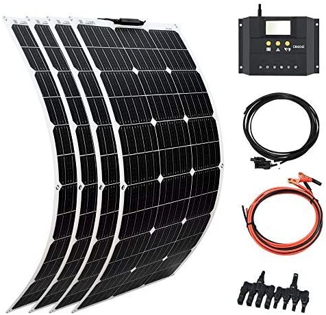Kit Placa Panel Solar Flexible de 12V 50W 76x50cm