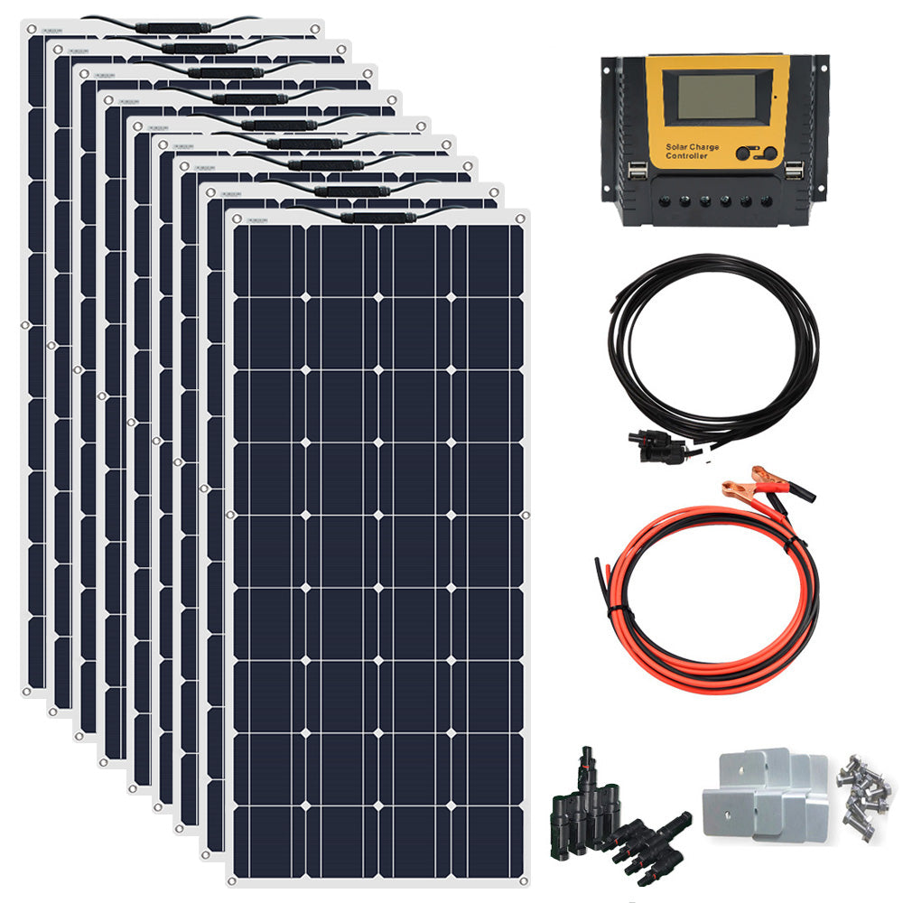 Kit solar de 800W: paneles solares de 8x100W con inversor de lazo de  rejilla de 1000W para uso doméstico