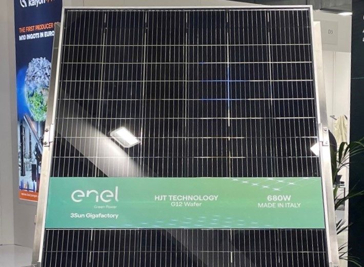 Enel unveils 680 W n-type heterojunction solar panel for utility-scale applications