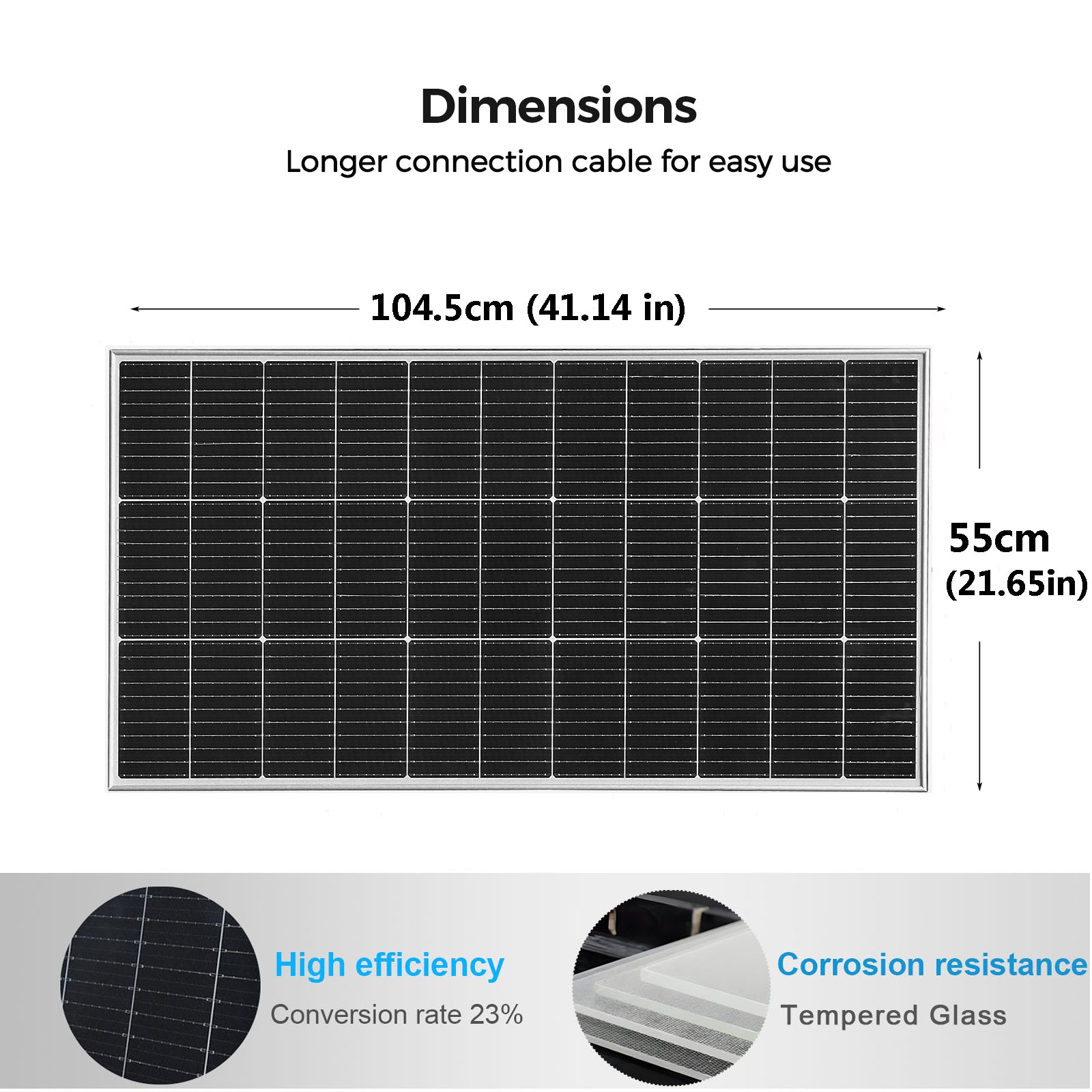 Panel solar monocristalino Xinpuguang 100W 12V 