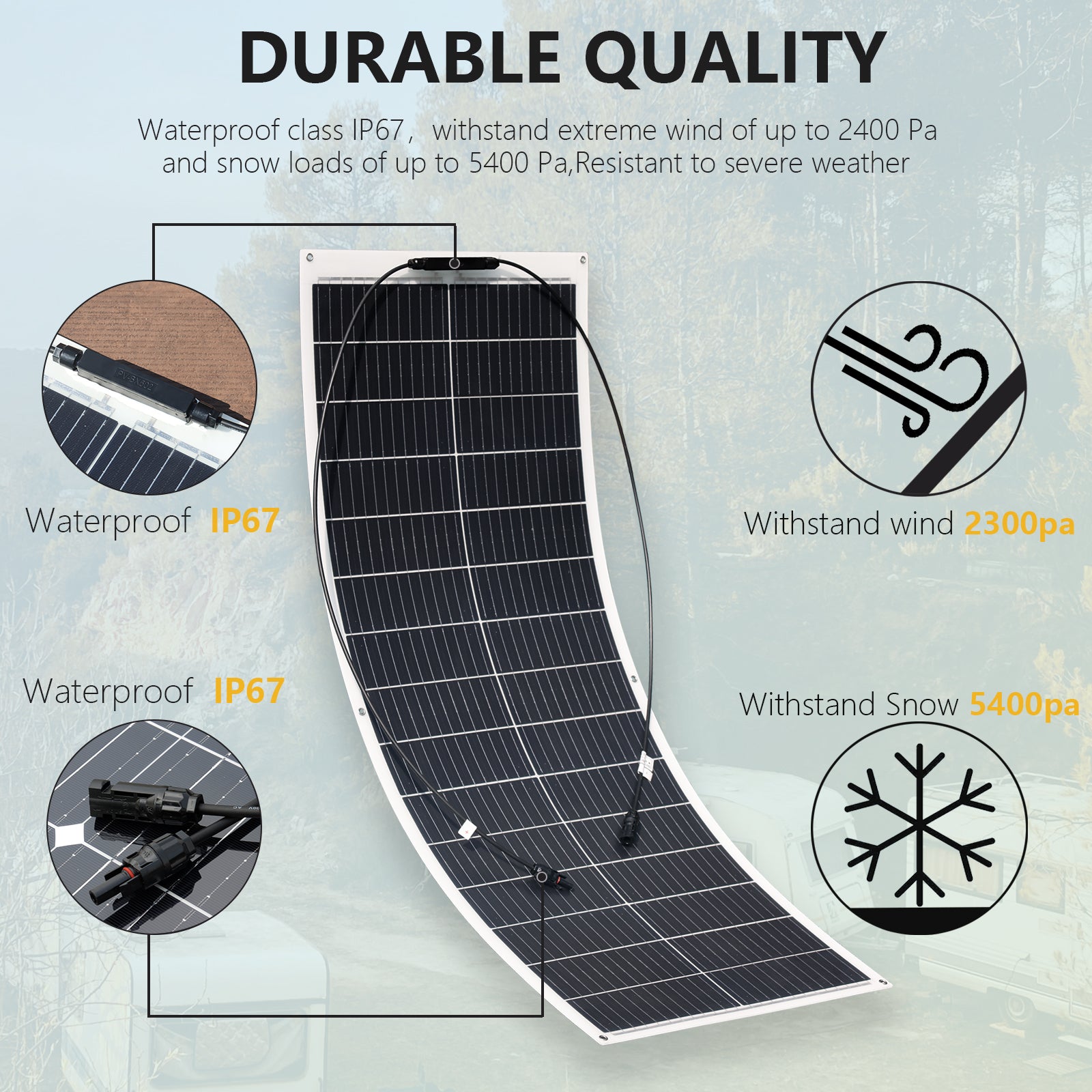 Xinpuguang 100W 12V  Flexible Solar Panel Kit