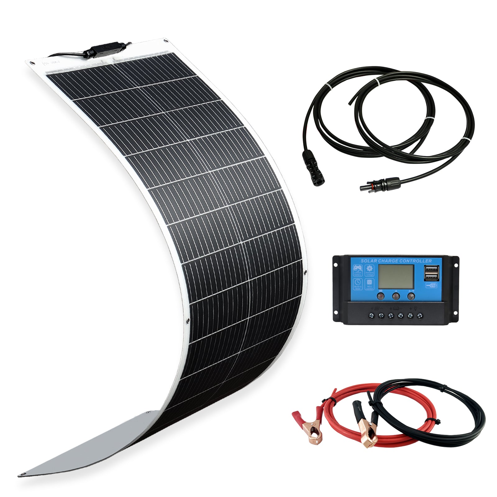 Xinpuguang 100W 12V Flexibles Solarpanel-Kit