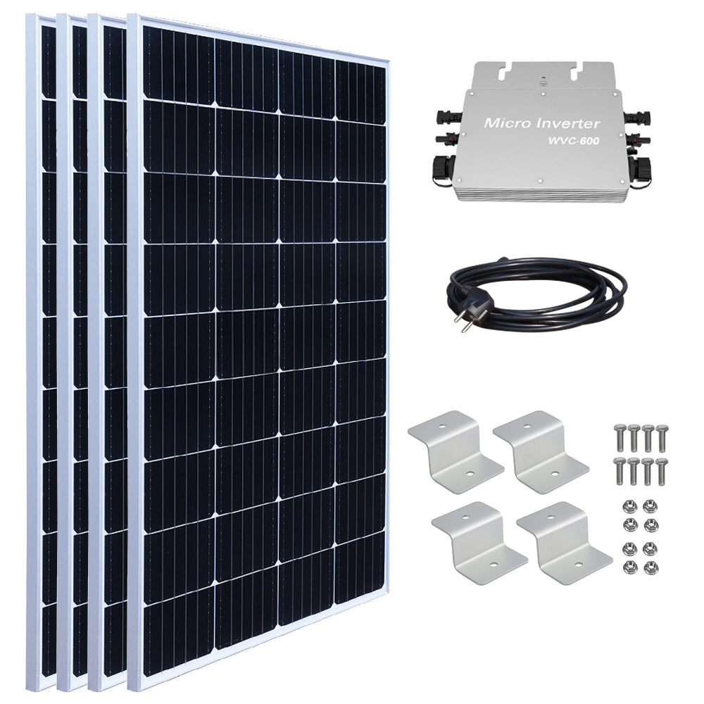1 Micro onduleur 600W AUSTA et support balcon pour 2 panneaux solaires