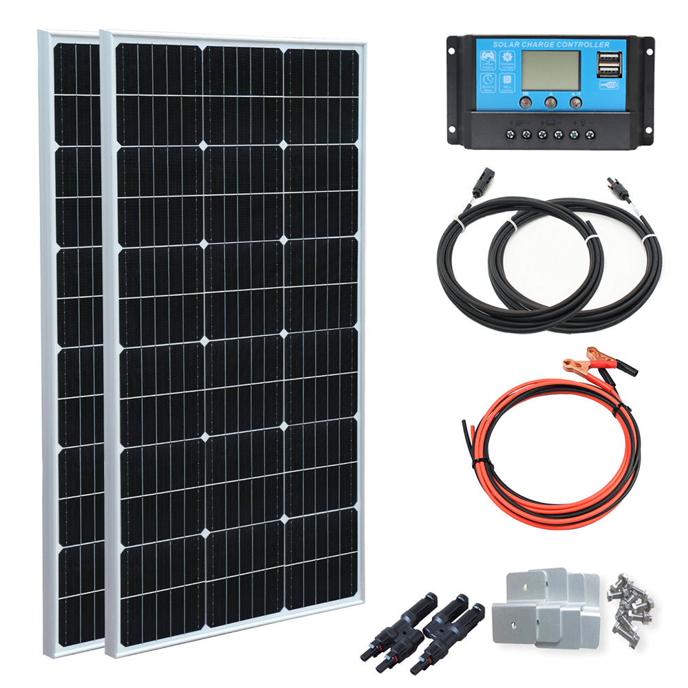 Xinpuguang 100w solar panel 200w solar system kits charge 12v battery ...